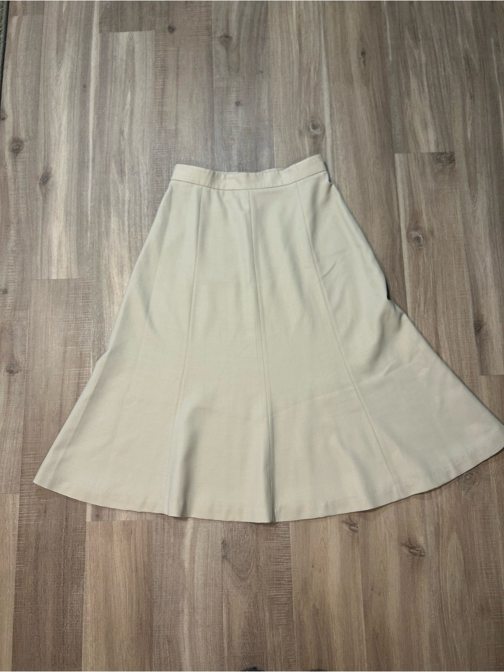 J. Peterman Cream A-Line Midi Skirt